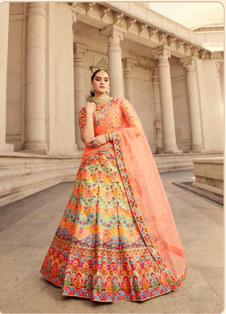 Mehndi Bridal Lehnga Choli in Orange Color with Magnificent Look emblazoned  with beautiful… | Pakistani bridal dresses, Pakistani bridal wear, Latest  bridal dresses