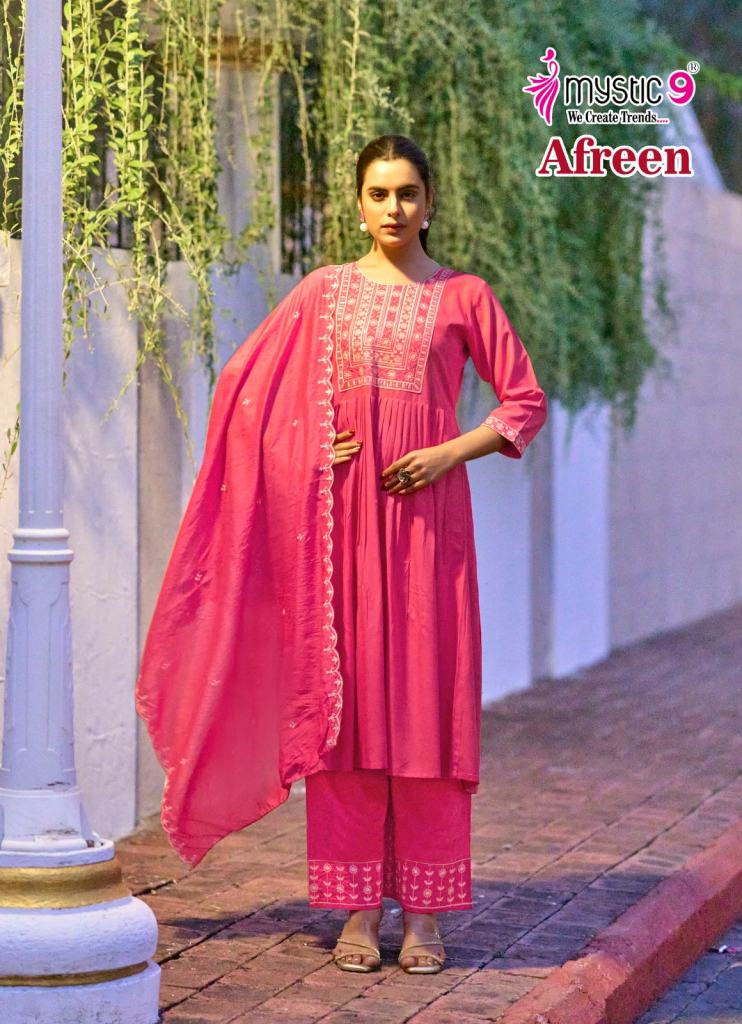 Mystic 9 Afreen Vol 1 Kurti Bottom With Dupatta