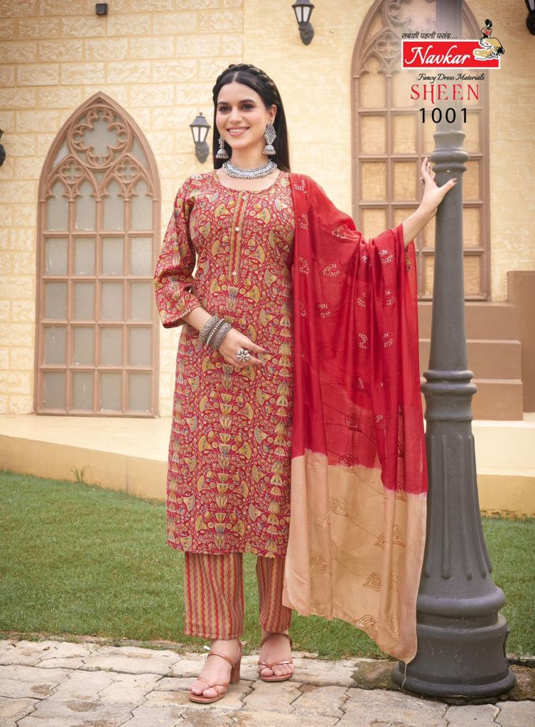 Navkar Sheen Vol 3 Kurti Bottom With Dupatta