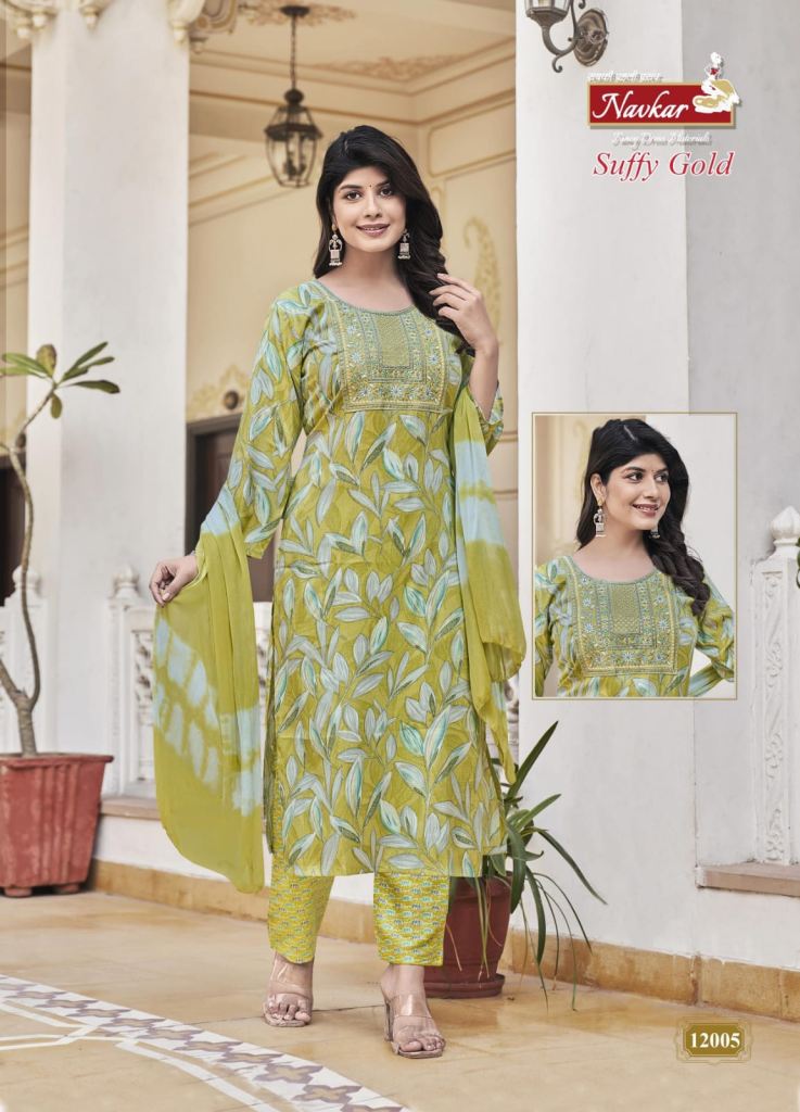 Navkar Suffy Gold 12 Kurti