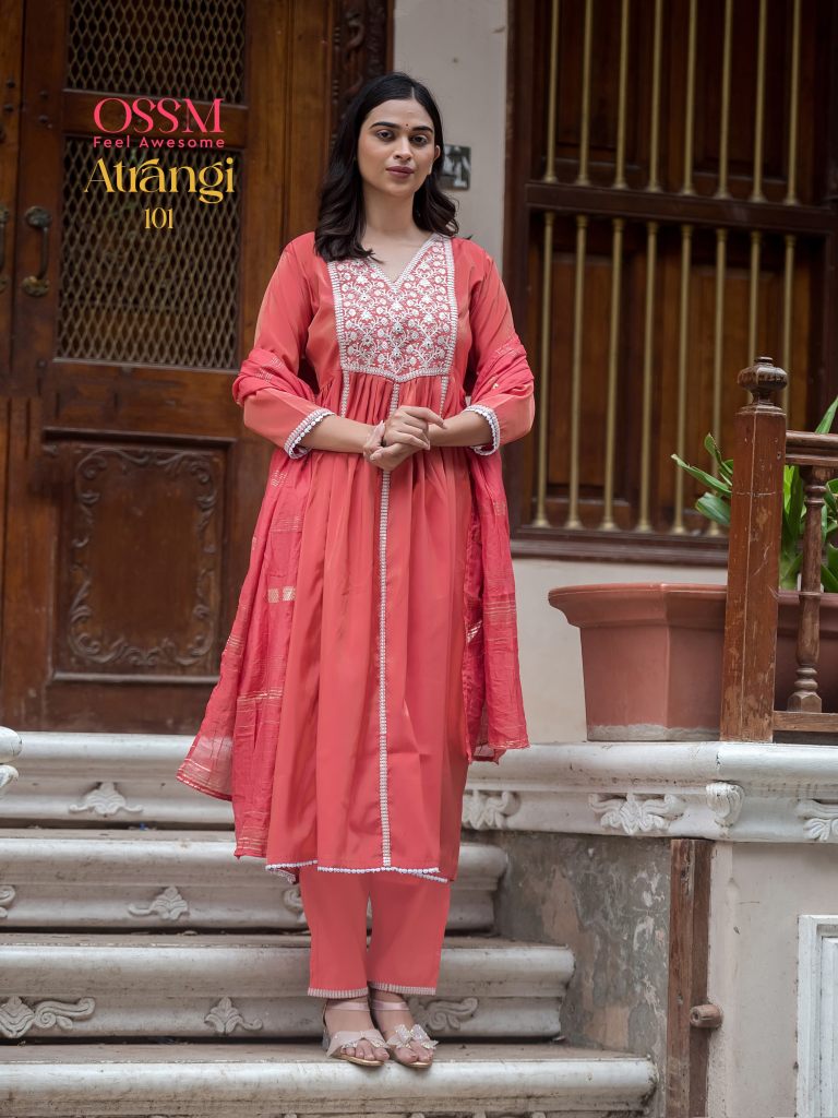 Ossm Atrangi Kurti Pant With Dupatta