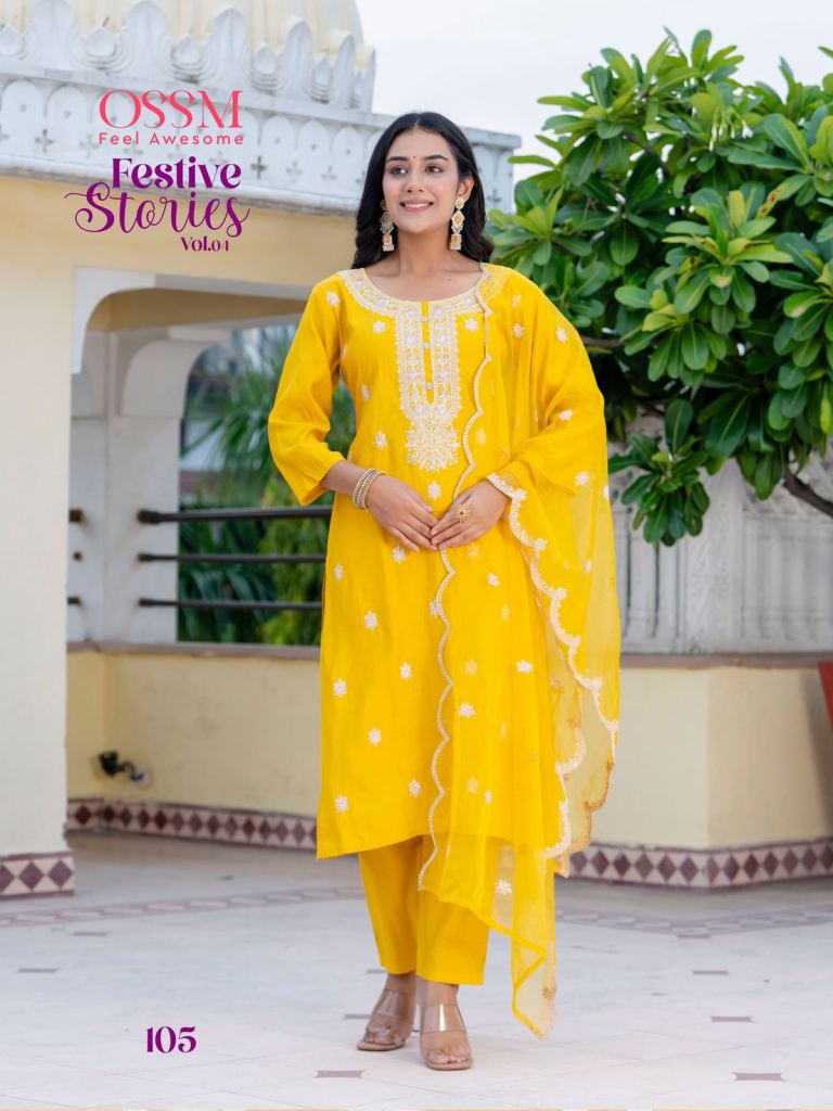 Ossm Festive Stories Vol 4 Kurti Pant With Dupatta