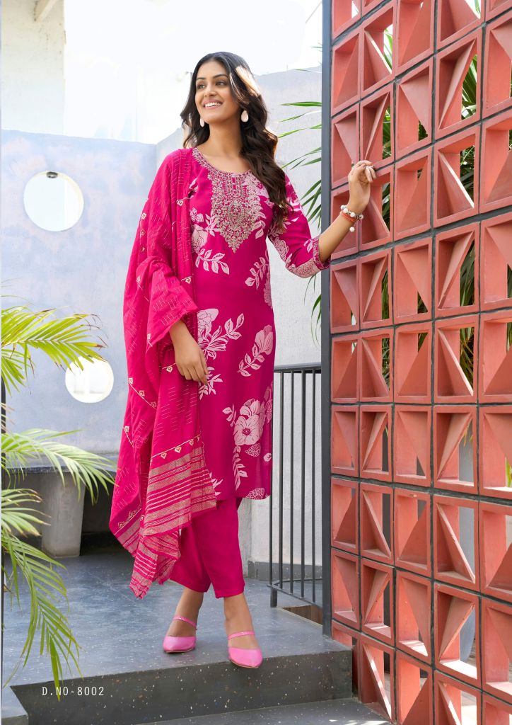 Ossm Muskan Vol 08 Printed Top Bottom With Dupatta