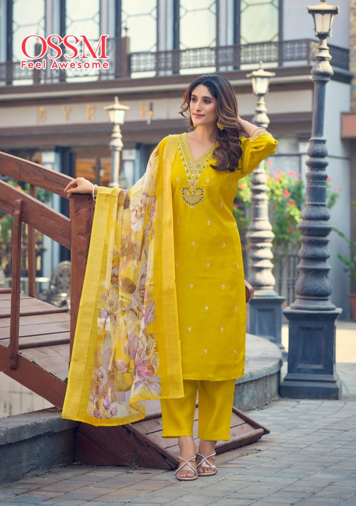 Ossm Nusrat Vol 2 Kurti Pant With Dupatta