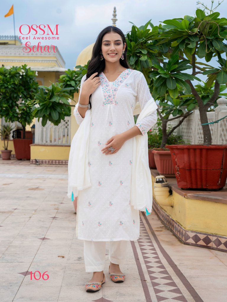 Ossm Sehar Mal Kurti Bottom With Dupatta