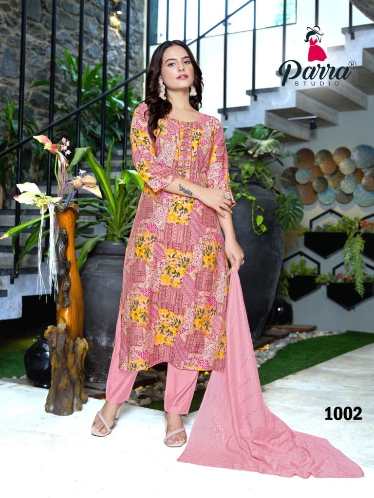 Parra Saloni Kurti Bottom With Dupatta