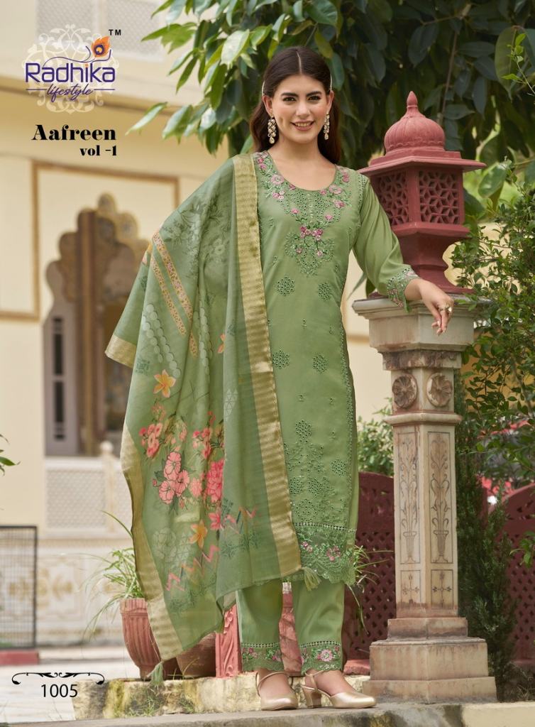 Radhika Aafreen Vol 1 Kurti Pant With Dupatta