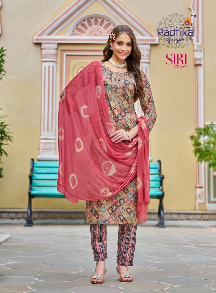 Radhika Siri Vol 2 Fancy Kurti Pant With Dupatta