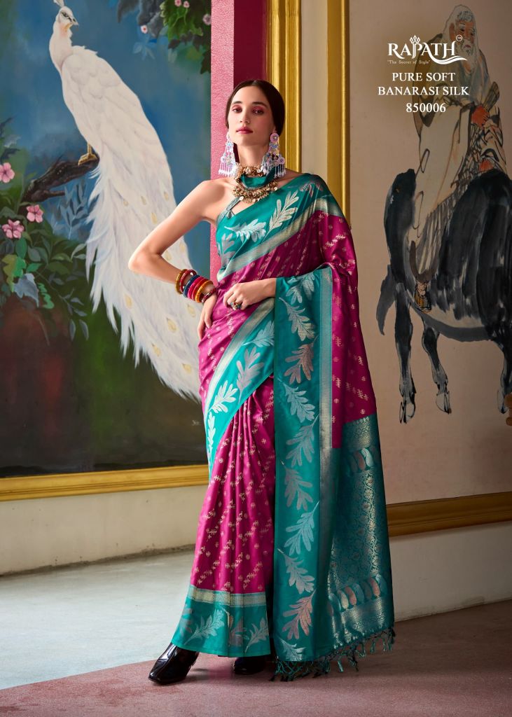 Rajpath Leaf Silk Fancy Saree