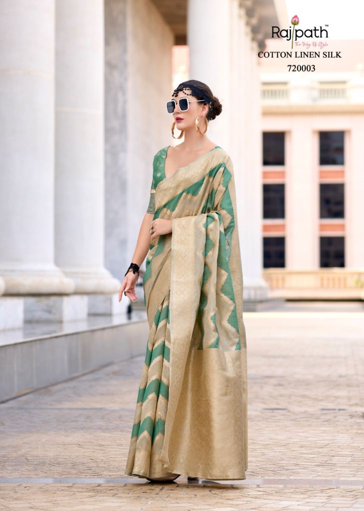 Rajpath Renault Linen Silk Saree