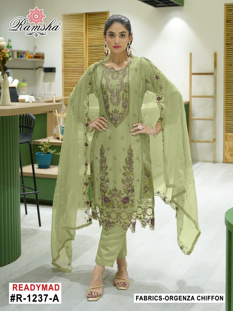 Ramsha R 1237 Ready Made Pakistani party wear suits wholesale