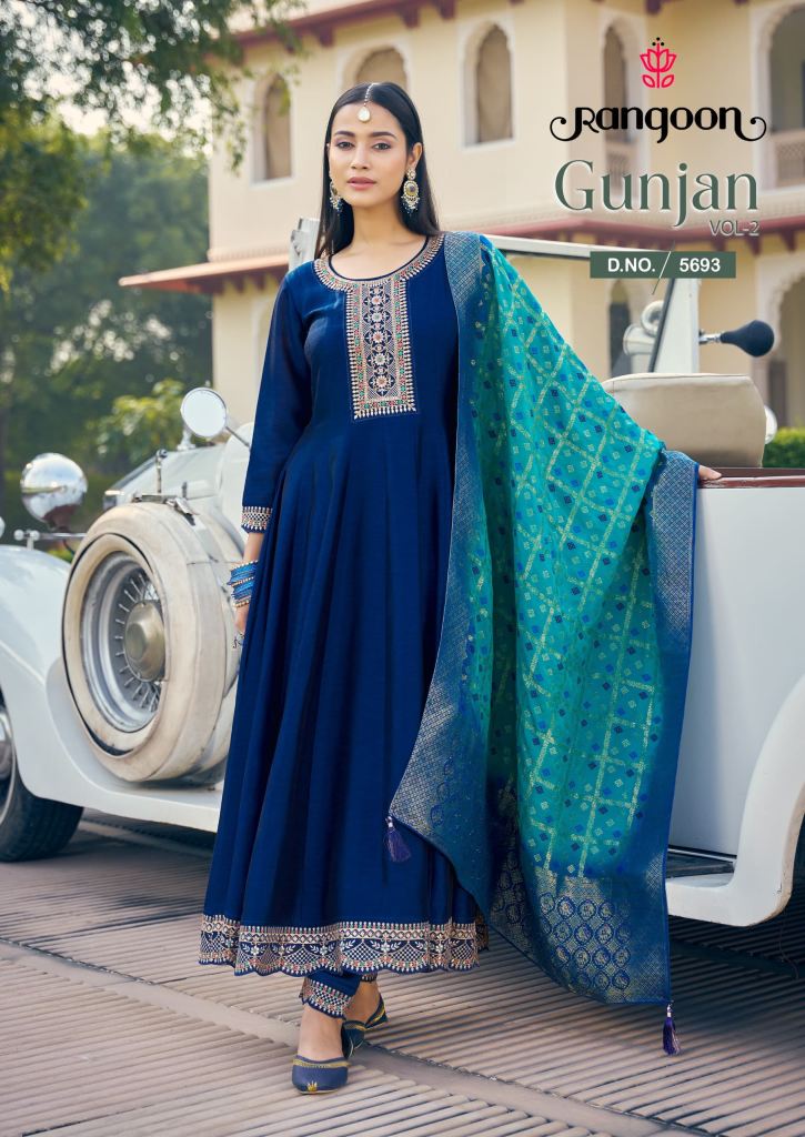 Rangoon Gunjan Vol 2 Kurti Bottom With Dupatta