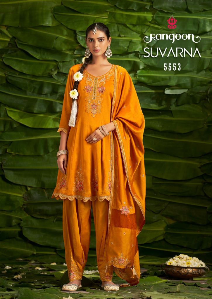 Rangoon Suvarna Kurti Bottom With Dupatta