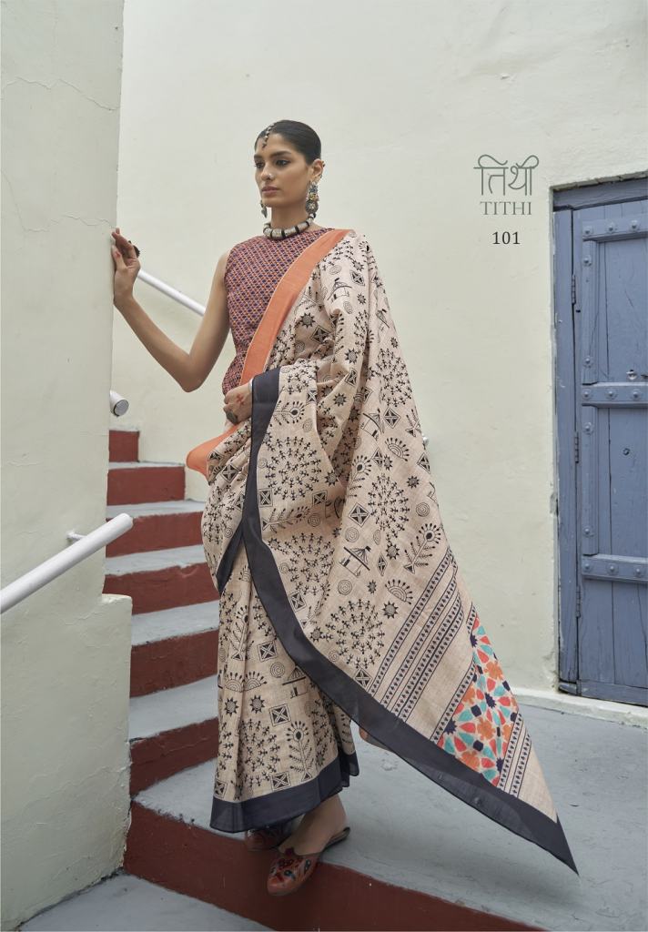 Ressa Tithi Printed Latest saree designs in Mumbai