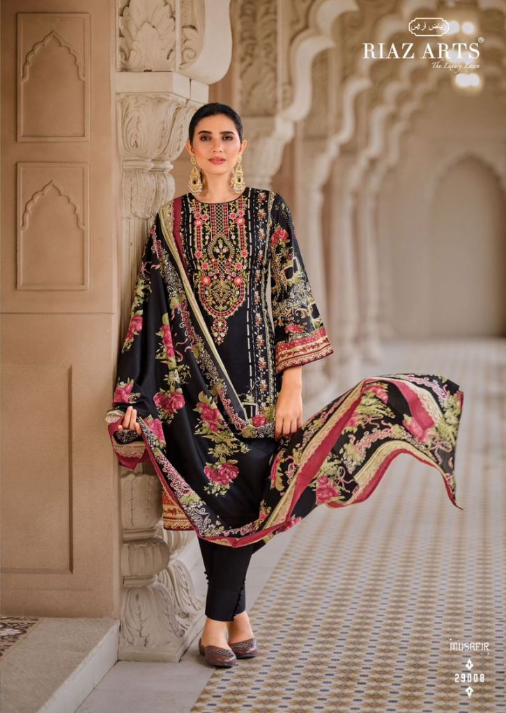 Riaz Arts Musafir Vol 18 Digital Printed Surat dress material market