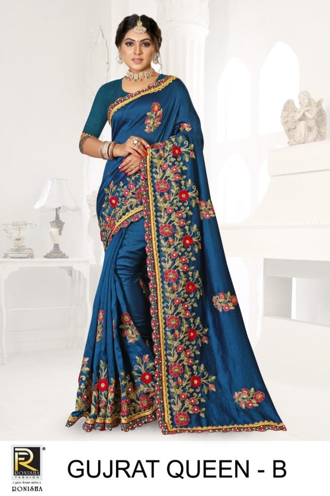 Aishwarya Sarees Dola Silk Chef Queen Collection, 6 m (with blouse piece)  at Rs 419 in Surat