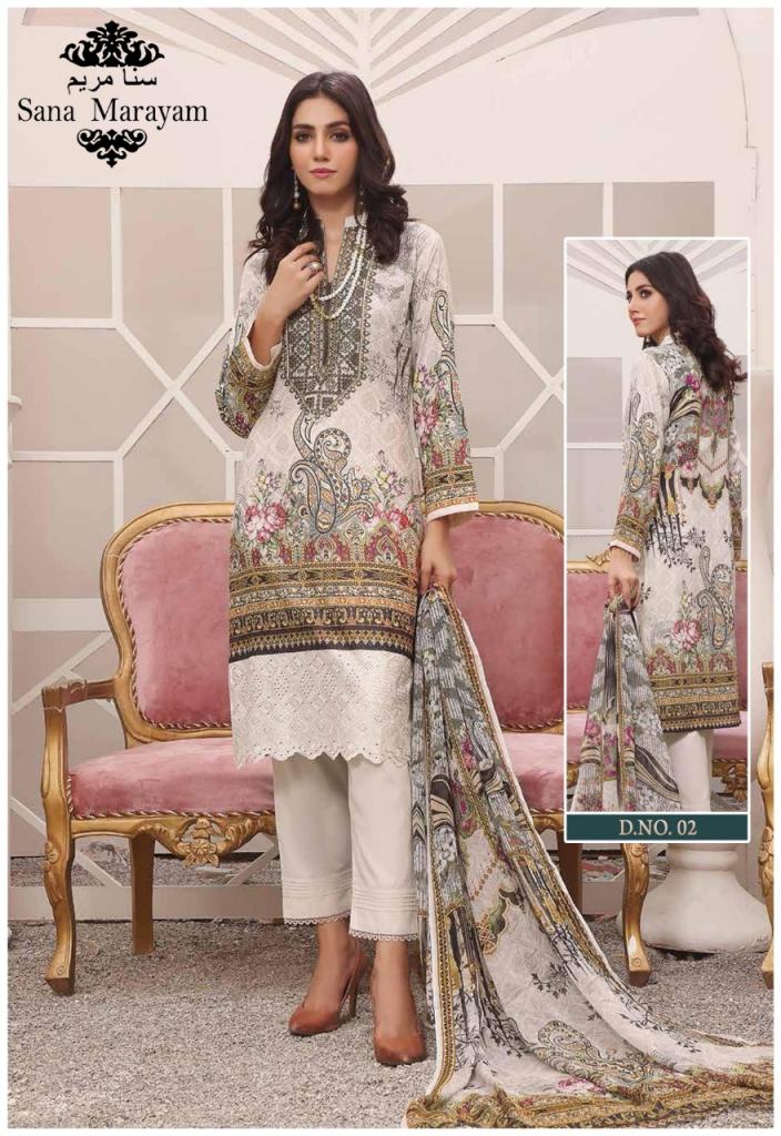 Buy Sana Marayam Gulaal Classy Luxury cotton collection Lawn Cotton printed Karachi  Cotton Collection
