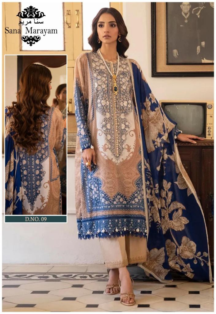 Buy Sana Marayam Gulaal Classy Luxury cotton collection Lawn Cotton printed Karachi  Cotton Collection