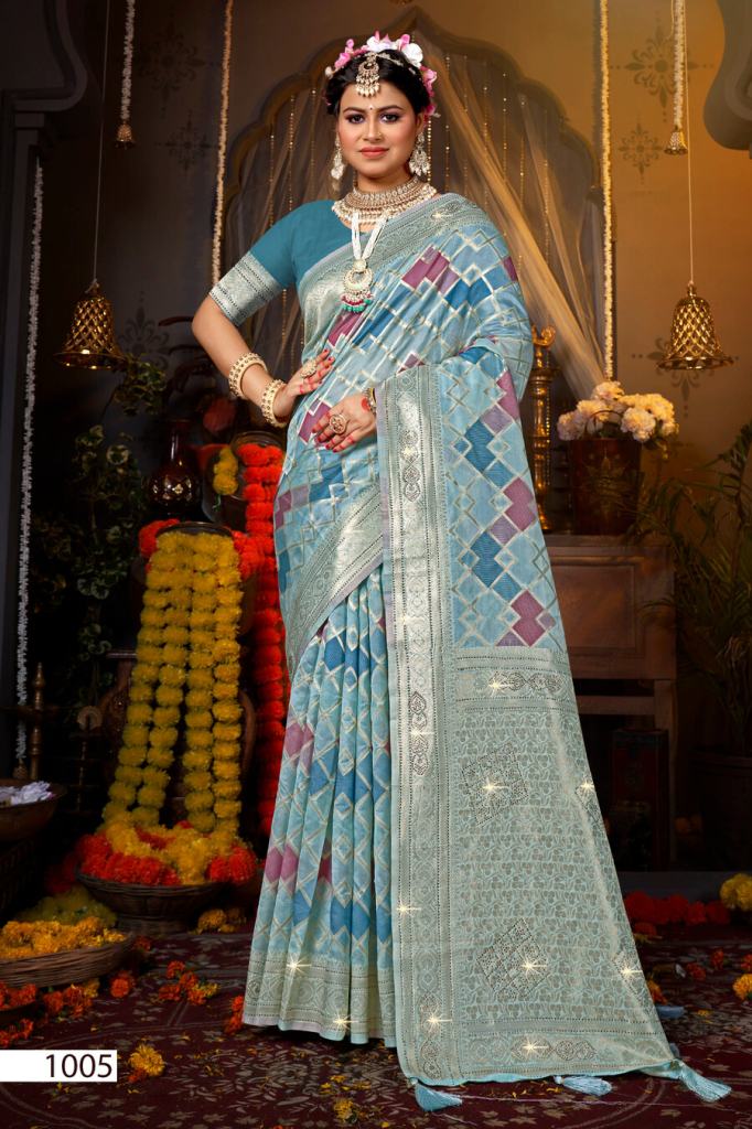 Saroj Tilak Organza Saroski Vol 5 Saree