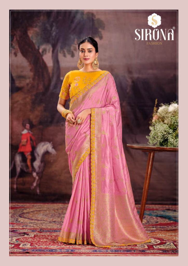 Sirona Rubby Silk Embroidered Border Saree