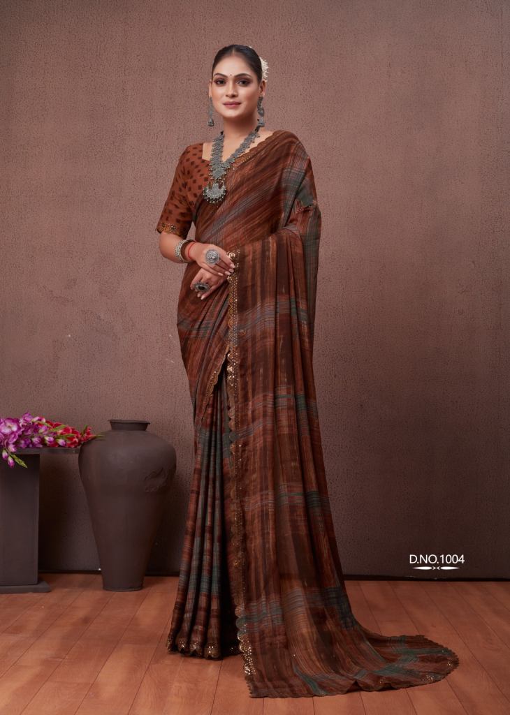 Stavan Cutwork Fancy Printed Saree