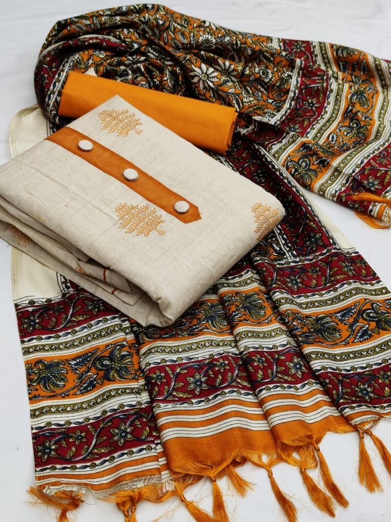 new design khadi cotton dress material 5082