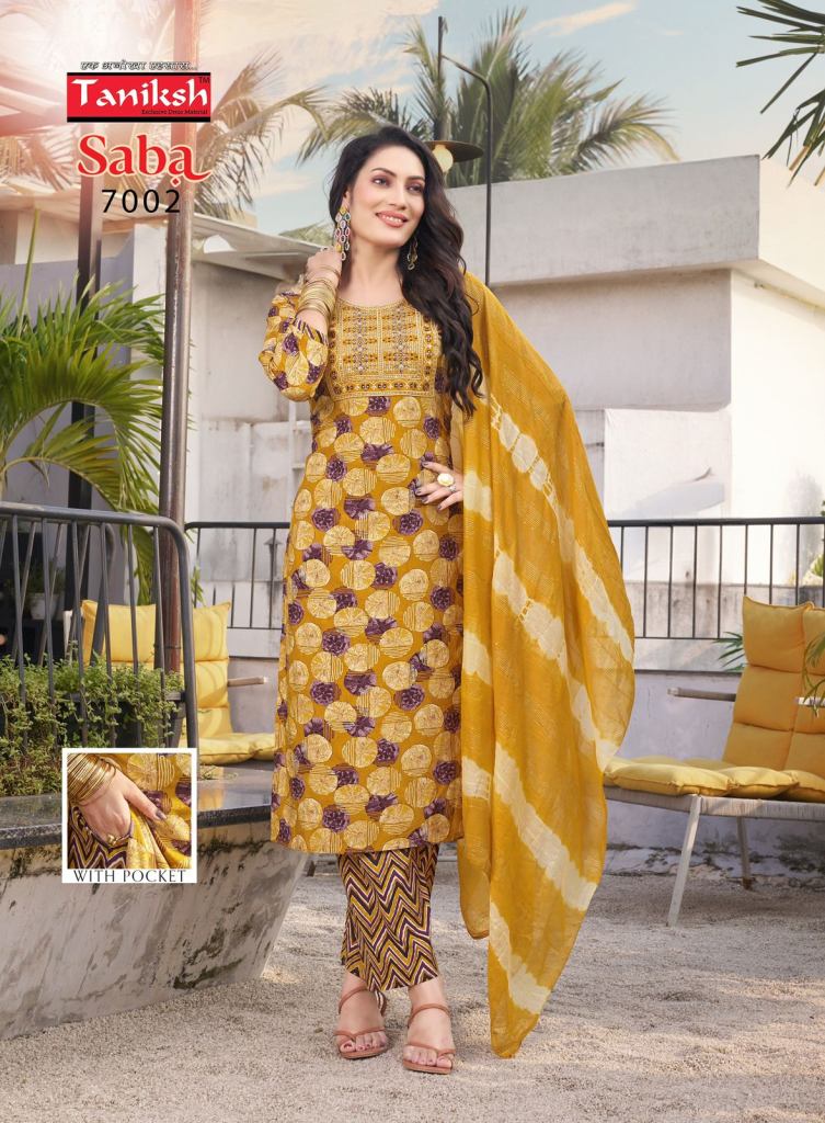 Taniksh Saba Vol 7 Kurti Bottom With Dupatta