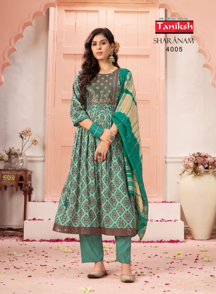 Taniksh Sharanam Vol 04 Kurti Bottom With Dupatta 