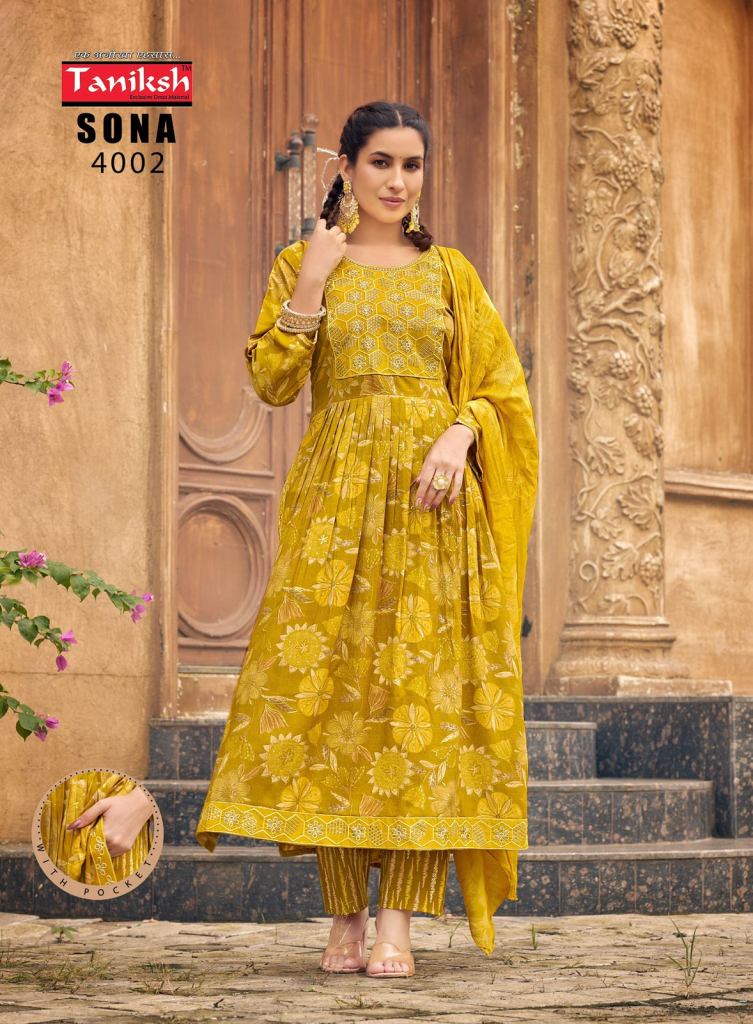 Taniksh Sona Vol 4 Kurti Bottom With Dupatta