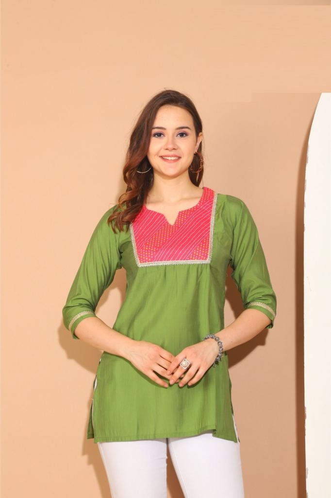 Trendy Kiara Roman Silk Short Kurti