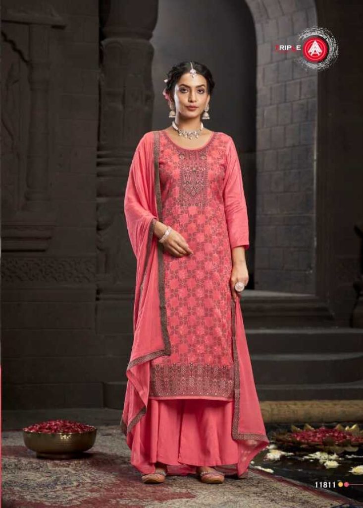 Triple Aaa Jenika Silk Designer Salwar Kameez 