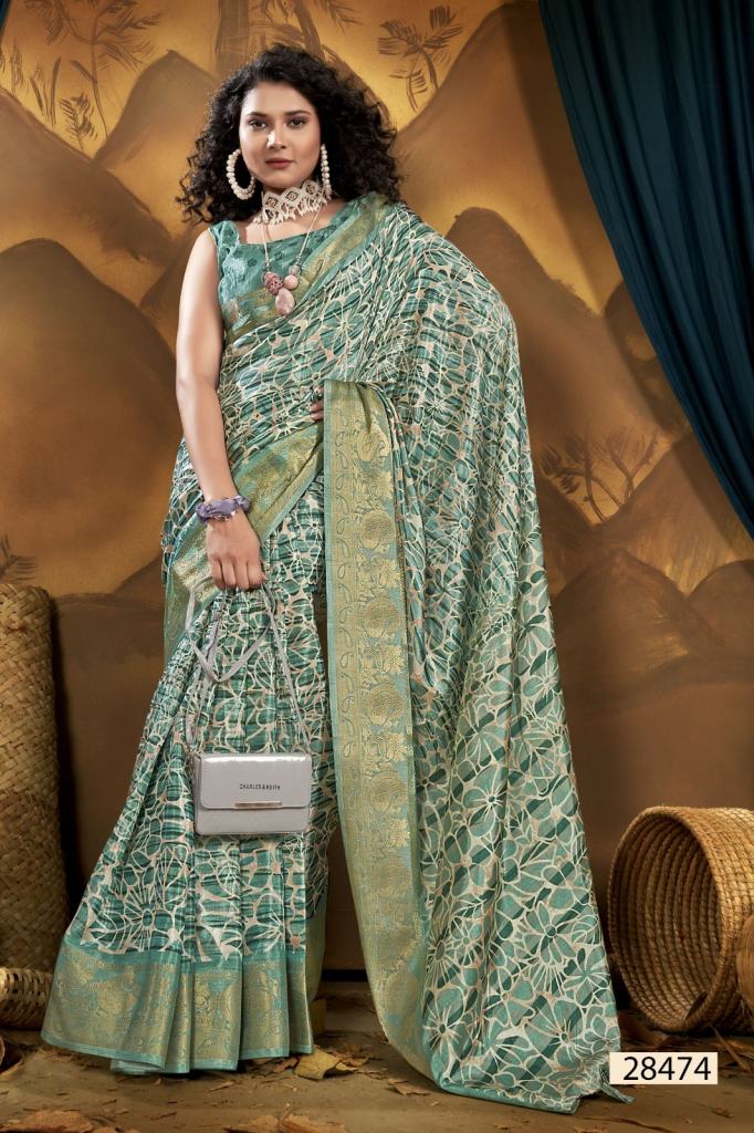 Vallabhi Anulata Cotton Linen Printed Saree