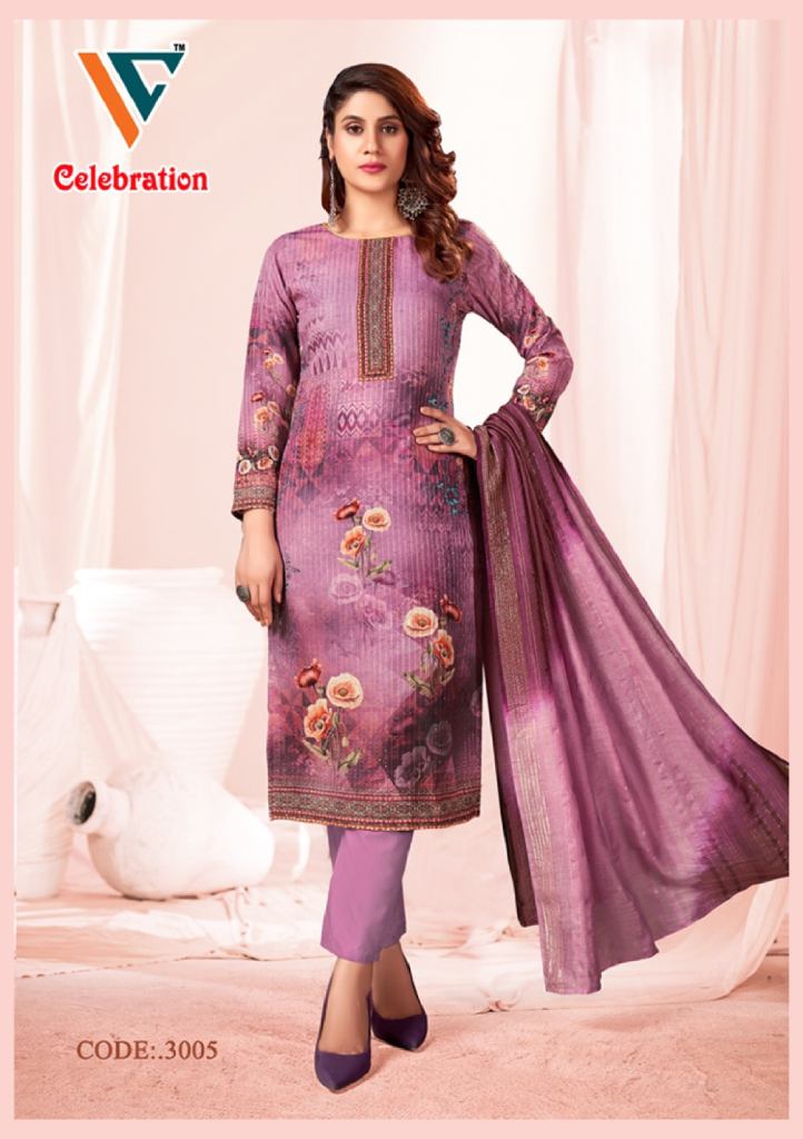 Vandana C Celebration Vol 3 Digital Printed Dress Material