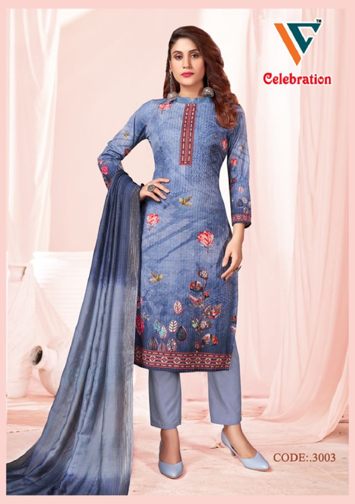 Vandana C Celebration Vol 3 Digital Printed Dress Material