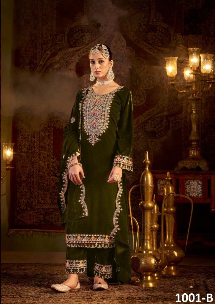 Velvet Suit Dn 1001 Latest Salwar Kameez designs in Ahmedabad