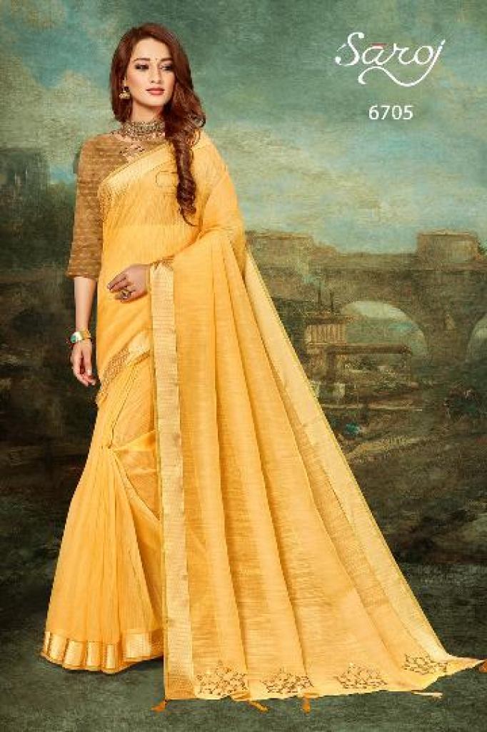 Yellow Latest Designer Party Wear Satin Georgette Wedding Sari | New Saree  Designs | 3d-mon.com
