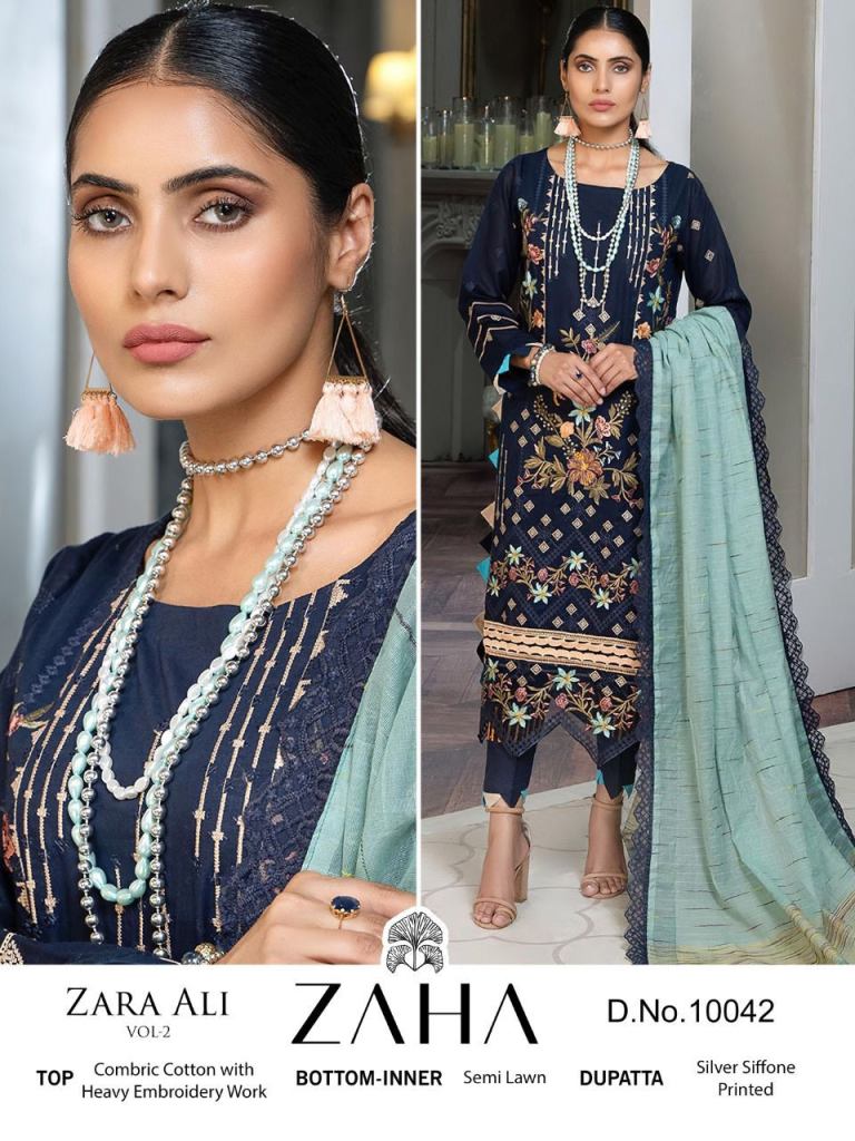 Buy Zaha Zara Ali Vol 2 Designer Pakistani Suit Collection