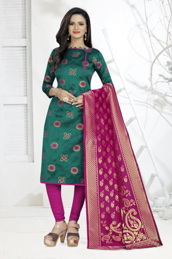Crepe Regular Wear Churidar Dress Material at best price in Surat | ID:  13502045830