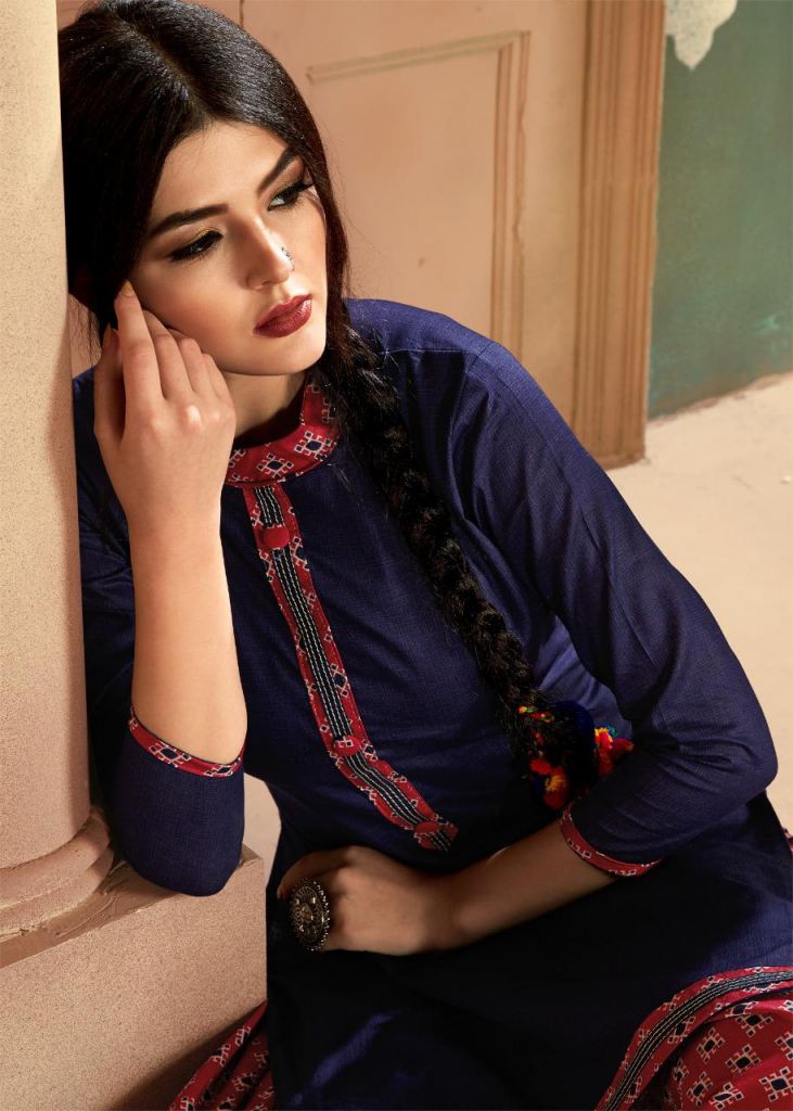 Krisha Sofiya Synthetic Patiyala Style Printed Casual Wear Salwar Suit