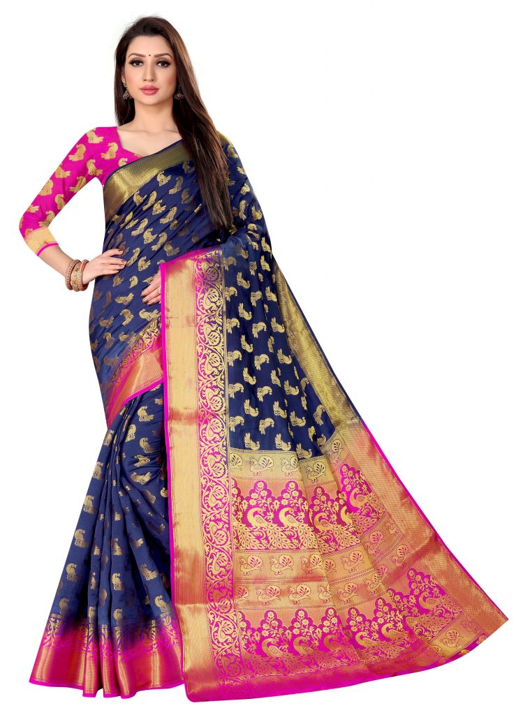 Buy Peacock 1 Heavy Banarasi Silk Designer Saree collection.